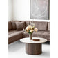 Delphi Sofabord - Sofabord, Keramik Bordplade, Travertin/Mørkebrun Ø80X40 Cm ⎮ 5713917044450 ⎮ 2102193 
