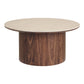 Delphi Sofabord - Sofabord, Keramik Bordplade, Travertin/Mørkebrun Ø80X40 Cm ⎮ 5713917044450 ⎮ 2102193 