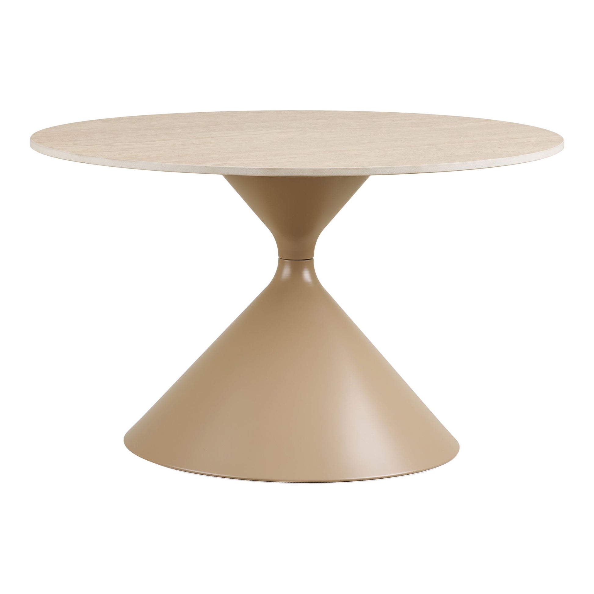Annecy Sofabord - Sofabord, Keramisk Bordplade/Stål, Travertin/Sand Ø70X41 Cm ⎮ 5713917041053 ⎮ 2102196 