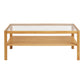 Lourmarin Sofabord - Sofabord, Eg/Egefiner/Hærdet Glas 110X60X45 Cm ⎮ 5713917043620 ⎮ 2105010 