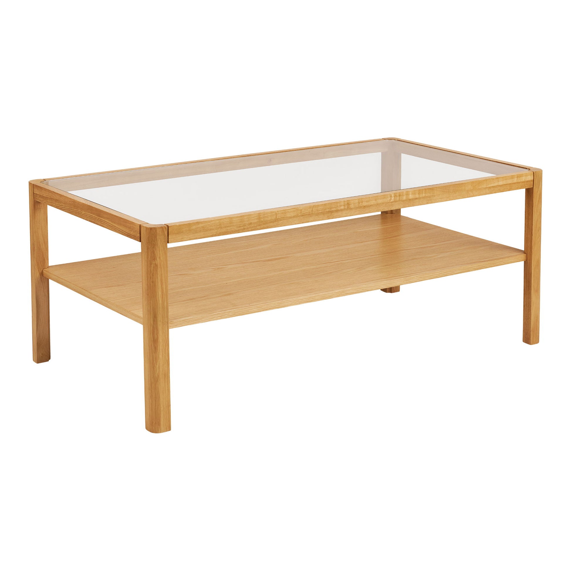 Lourmarin Sofabord - Sofabord, Eg/Egefiner/Hærdet Glas 110X60X45 Cm ⎮ 5713917043620 ⎮ 2105010 