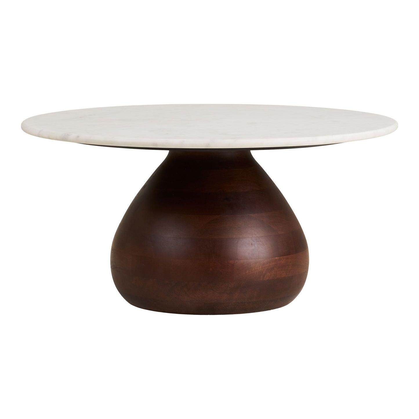Heide Sofabord - Sofabord, Mango Træ/Marmor,  Mørkebrun/Hvid Ø70X35 Cm ⎮ 5713917040889 ⎮ 2106000 