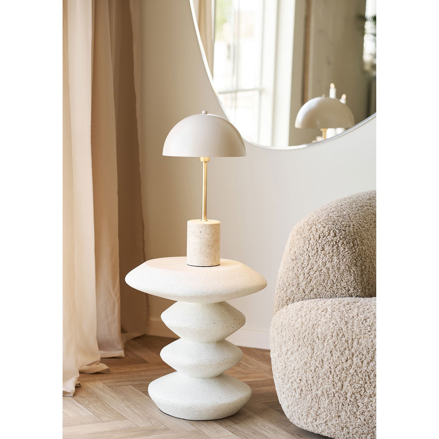 Blackburn Hjørnebord - Hjørnebord, Fiberclay, Hvid Ø36X45,5 Cm ⎮ 5713917037148 ⎮ 2151000 