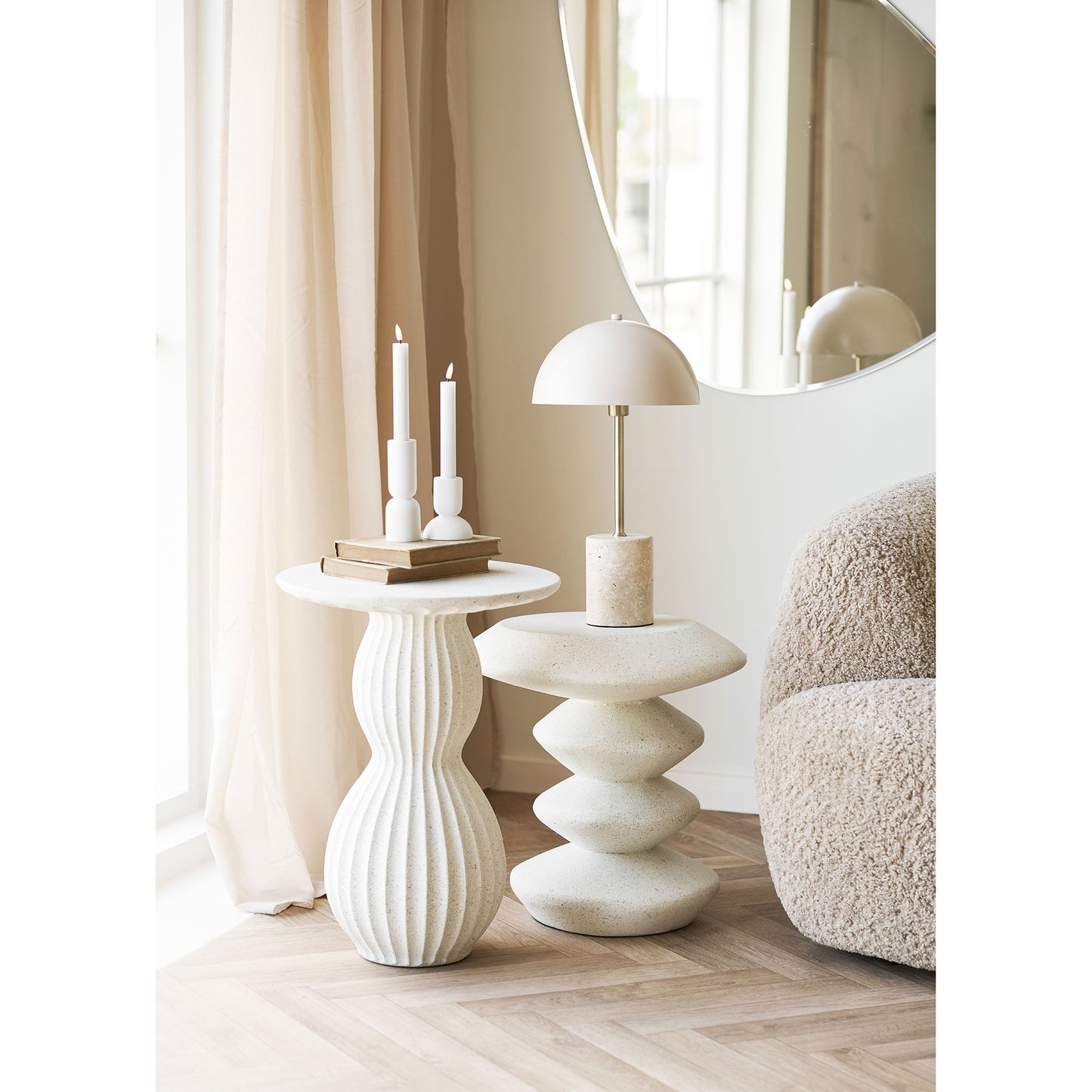 Blackburn Hjørnebord - Hjørnebord, Fiberclay, Hvid Ø36X45,5 Cm ⎮ 5713917037148 ⎮ 2151000 