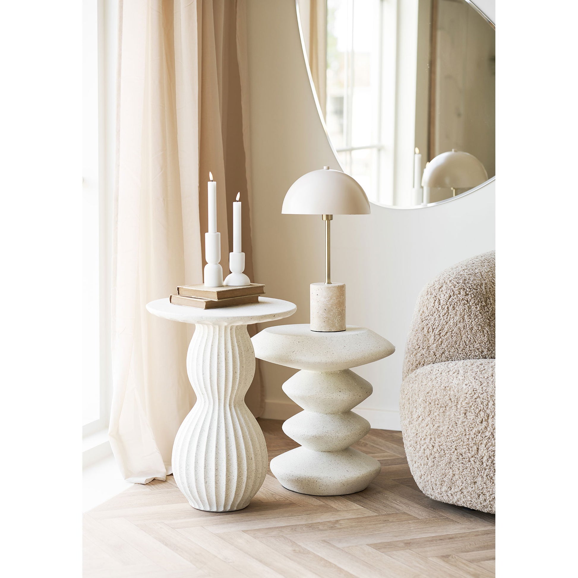 Blackburn Hjørnebord - Hjørnebord, Fiberclay, Hvid Ø36X45,5 Cm ⎮ 5713917037148 ⎮ 2151000 