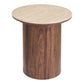 Delphi Hjørnebord - Hjørnebord, Keramik Bordplade, Travertin/Mørkebrun Ø45X50 Cm ⎮ 5713917044443 ⎮ 2151043 