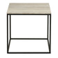 Vita Hjørnebord - Hjørnebord, Travertin Look, Sort Stel 45X45X45 Cm ⎮ 5713917038411 ⎮ 2151402 