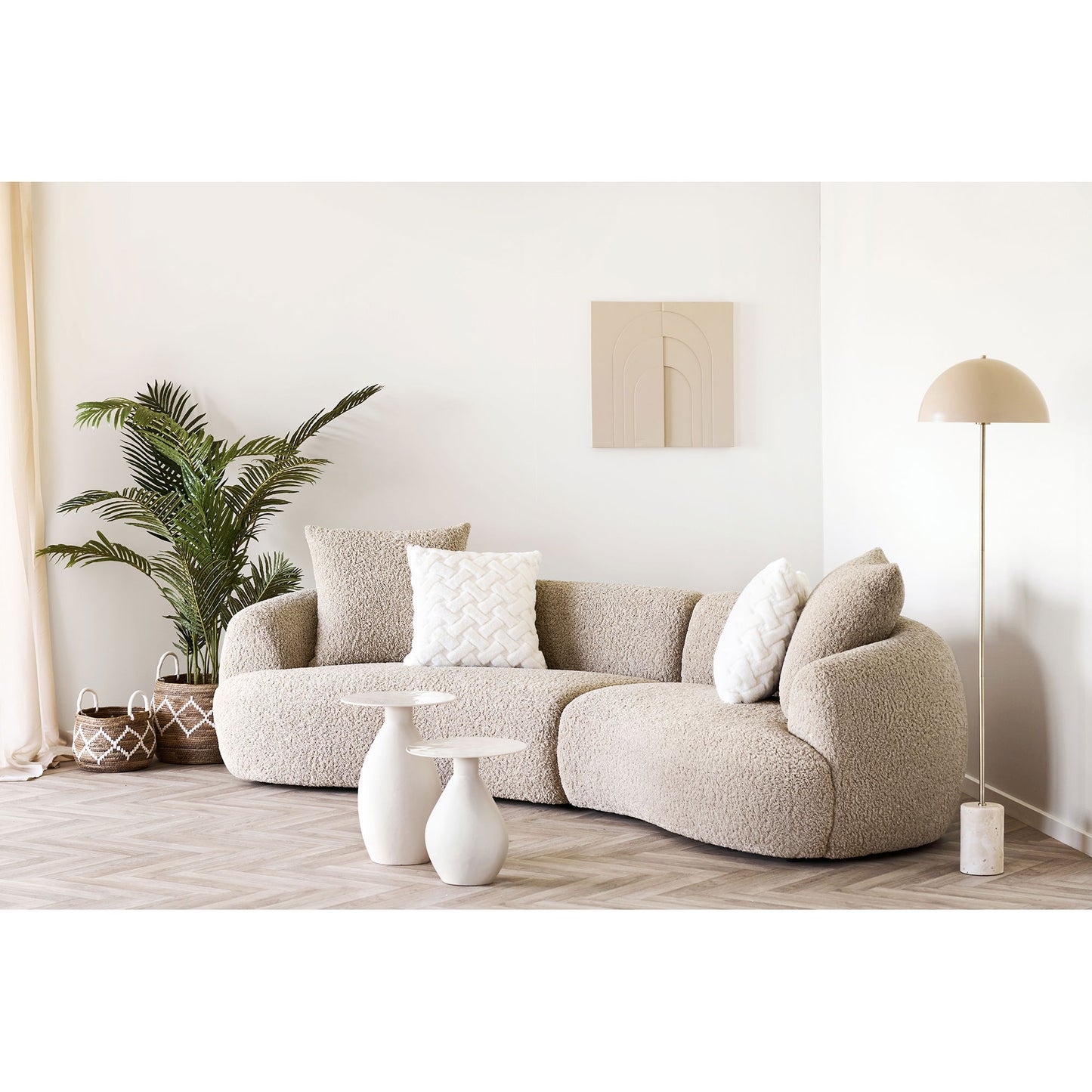 Calais Hjørnebord - Hjørnebord, Metal/Emalje, Off-White Ø36X40 Cm ⎮ 5713917040865 ⎮ 2151501 