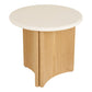 Motril Hjørnebord - Hjørnebord, Cement/Askefiner, Hvid/Natur Ø50X45 Cm ⎮ 5713917045617 ⎮ 2151600 