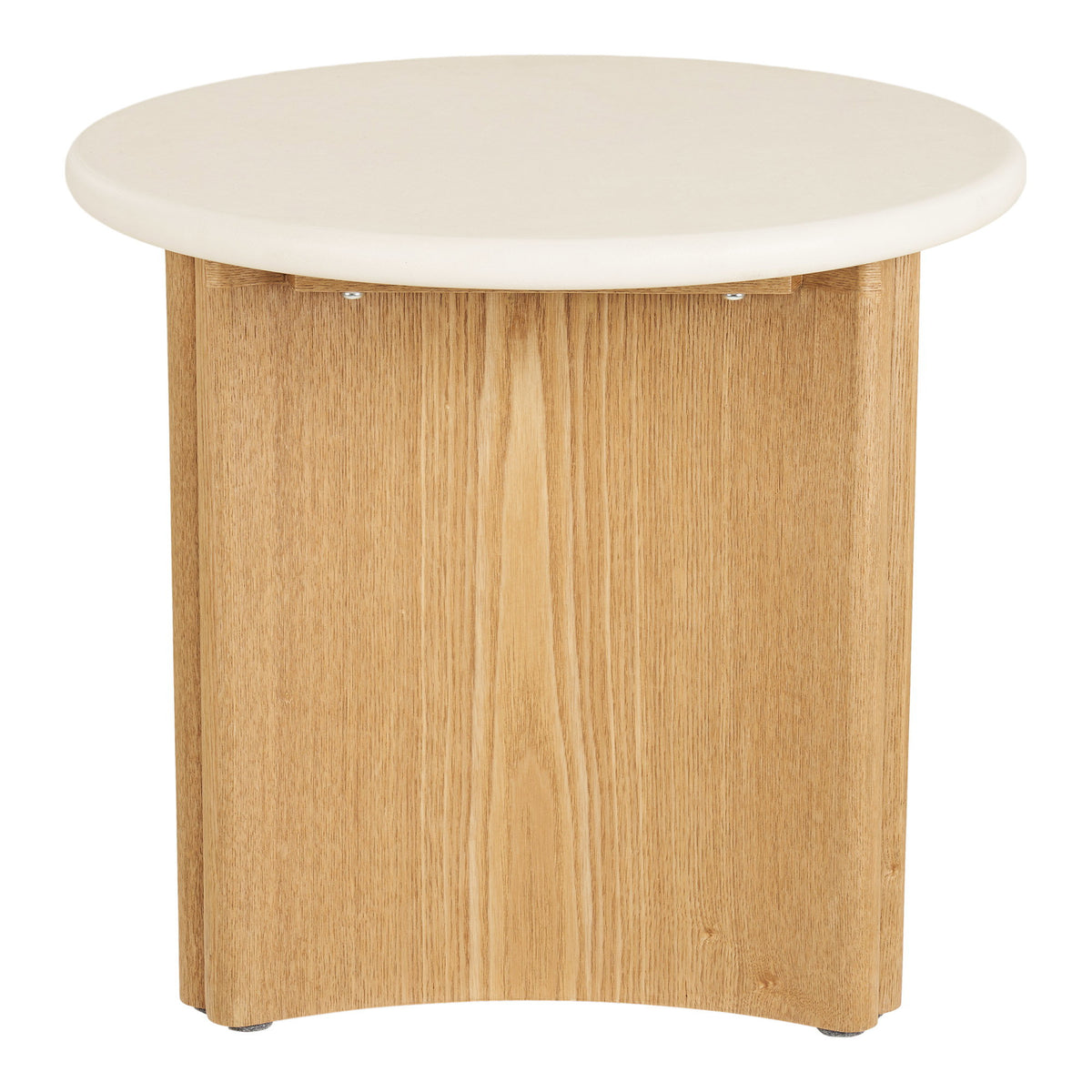Motril Hjørnebord - Hjørnebord, Cement/Askefiner, Hvid/Natur Ø50X45 Cm ⎮ 5713917045617 ⎮ 2151600 