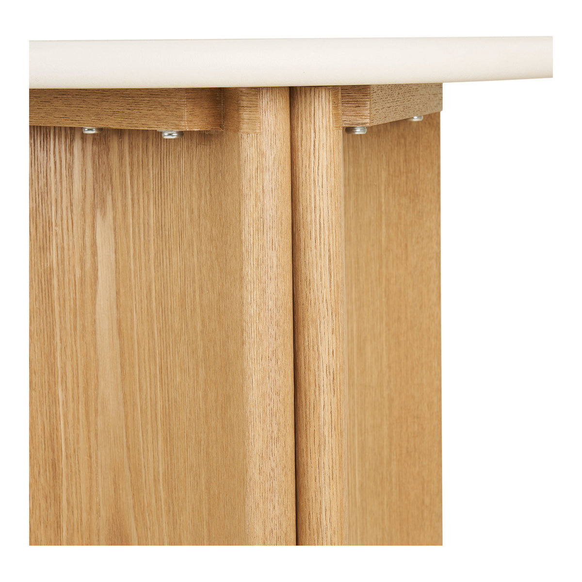 Motril Hjørnebord - Hjørnebord, Cement/Askefiner, Hvid/Natur Ø50X45 Cm ⎮ 5713917045617 ⎮ 2151600 