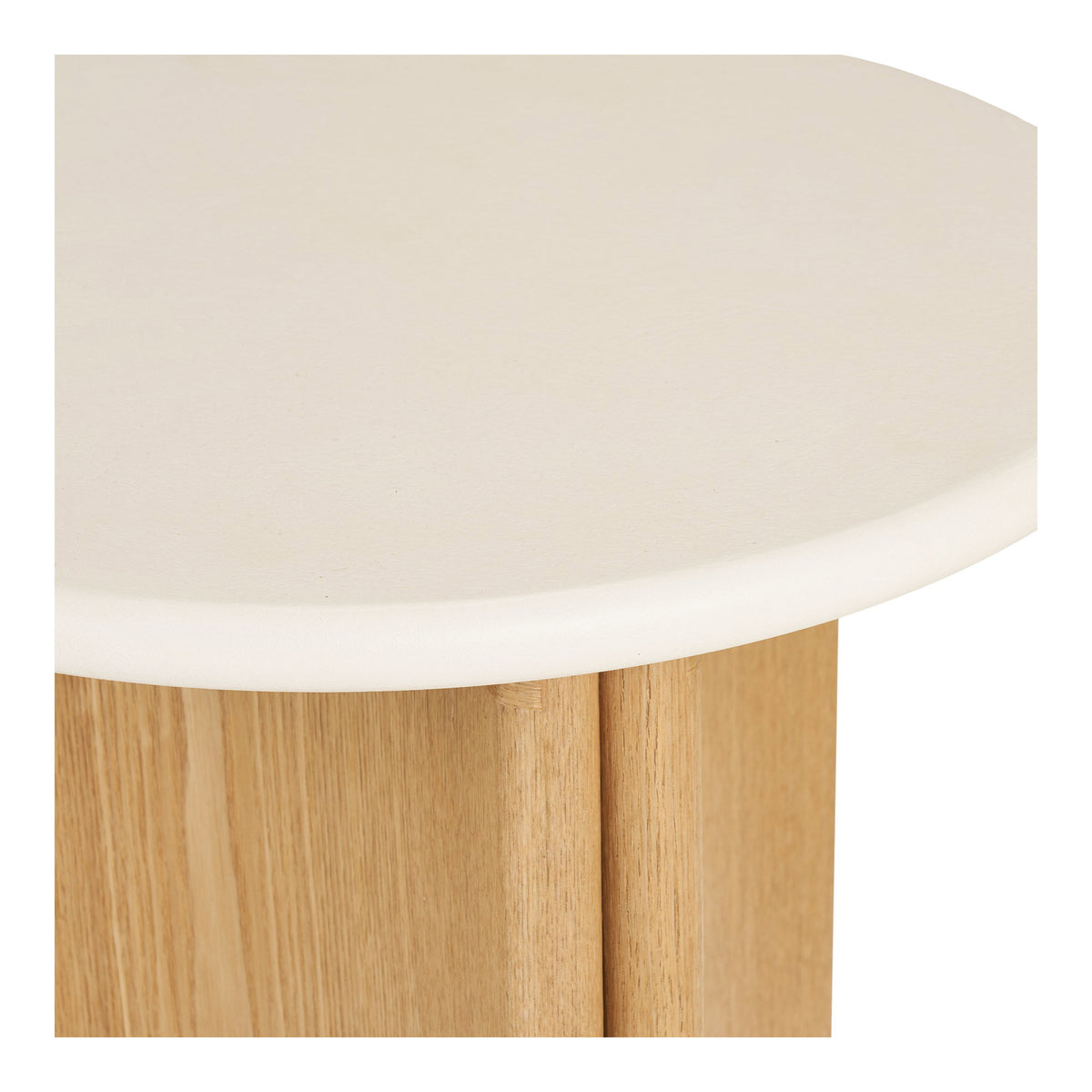 Motril Hjørnebord - Hjørnebord, Cement/Askefiner, Hvid/Natur Ø50X45 Cm ⎮ 5713917045617 ⎮ 2151600 
