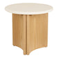 Motril Hjørnebord - Hjørnebord, Cement/Askefiner, Hvid/Natur Ø50X45 Cm ⎮ 5713917045617 ⎮ 2151600 