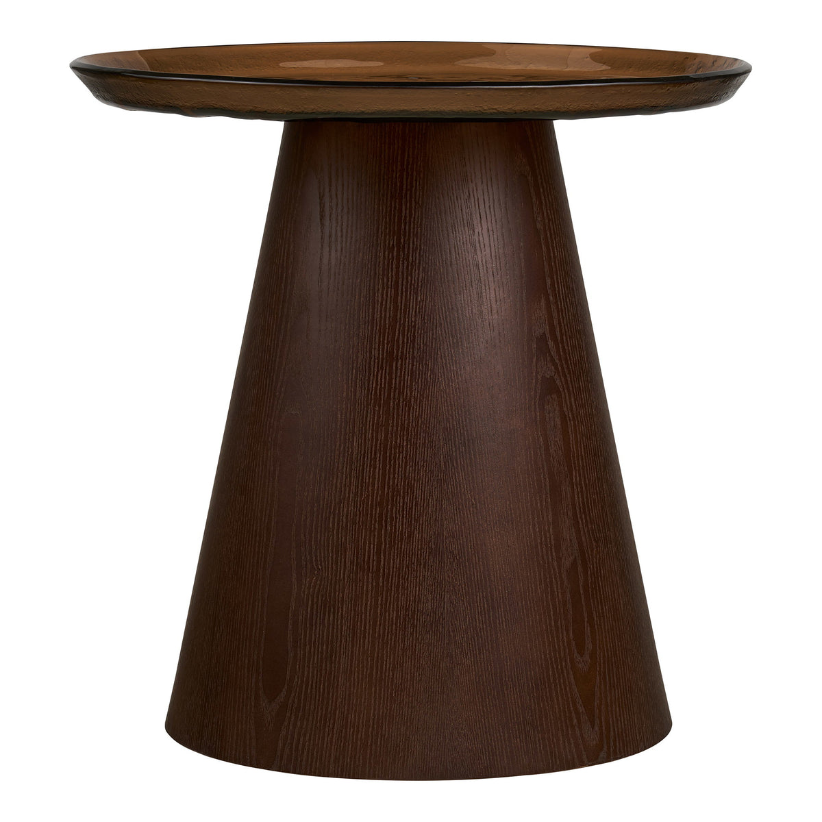 Orvieto Hjørnebord - Hjørnebord, Askefiner/Glas, Brun Ø50X48 Cm ⎮ 5713917047383 ⎮ 2151601 