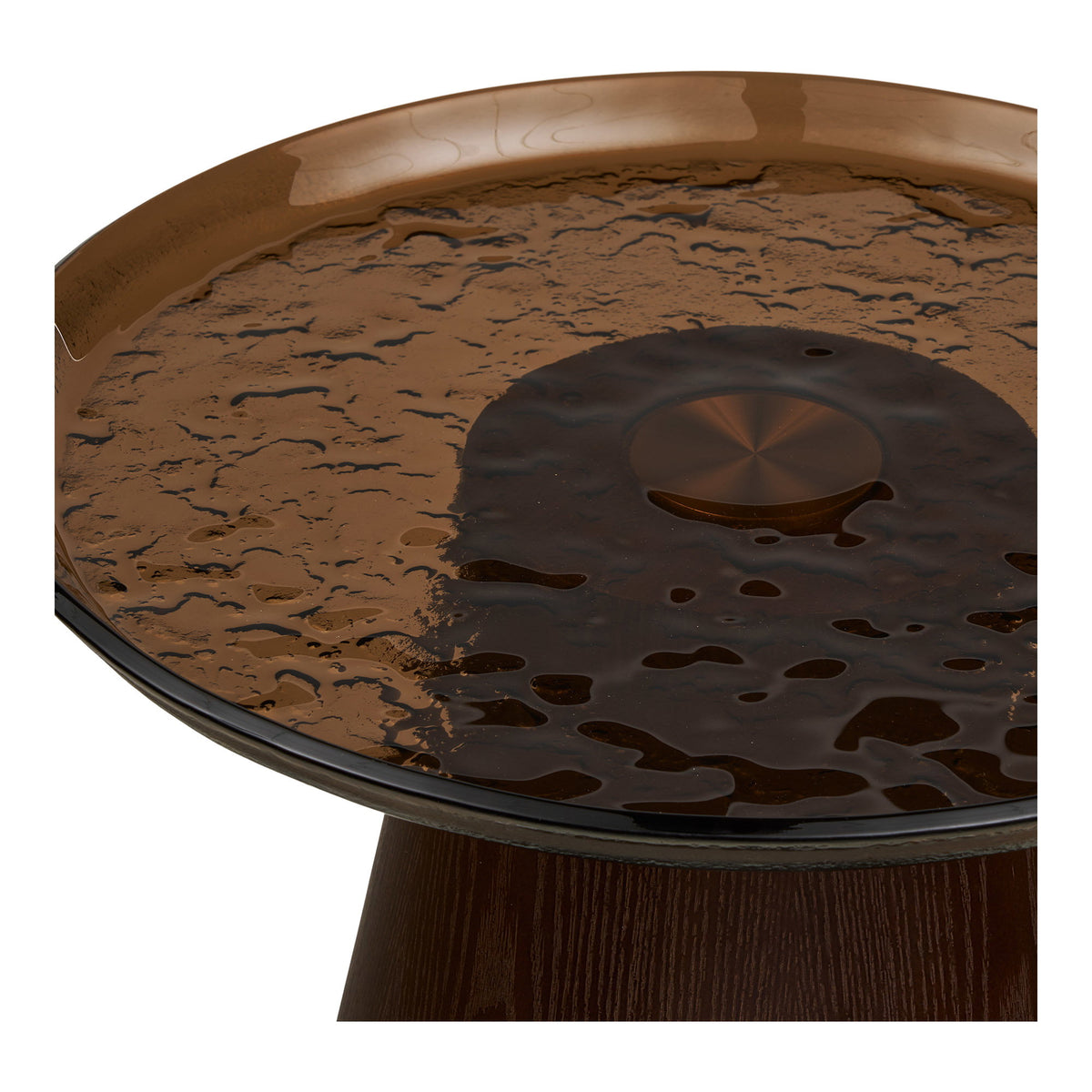 Orvieto Hjørnebord - Hjørnebord, Askefiner/Glas, Brun Ø50X48 Cm ⎮ 5713917047383 ⎮ 2151601 