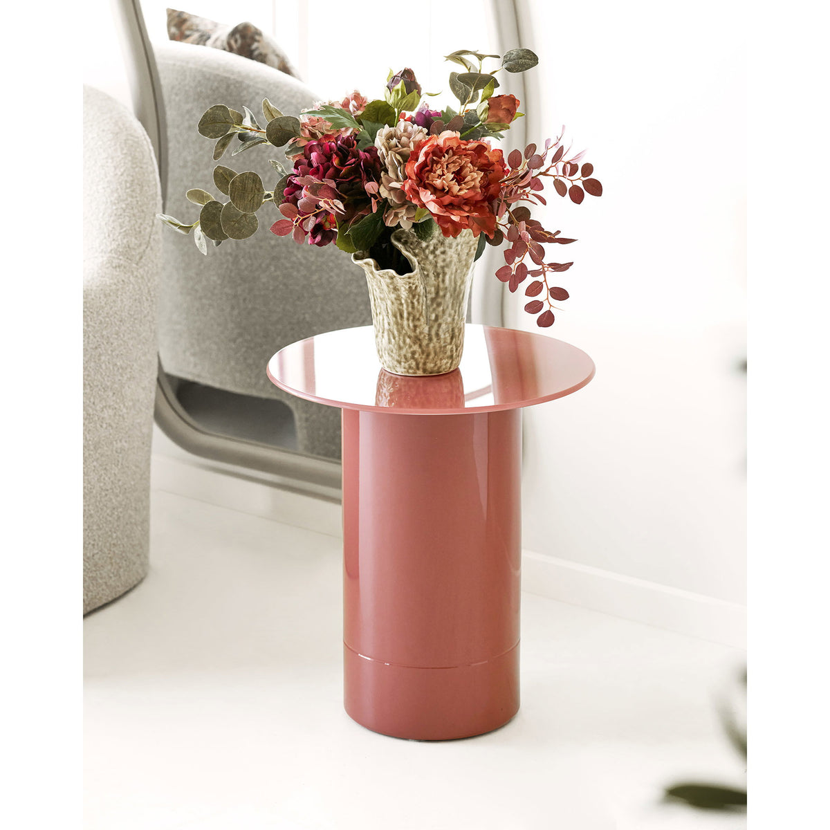 Florens Hjørnebord - Hjørnebord, Varm Rosa Ø45X51 Cm ⎮ 5713917047406 ⎮ 2151602 