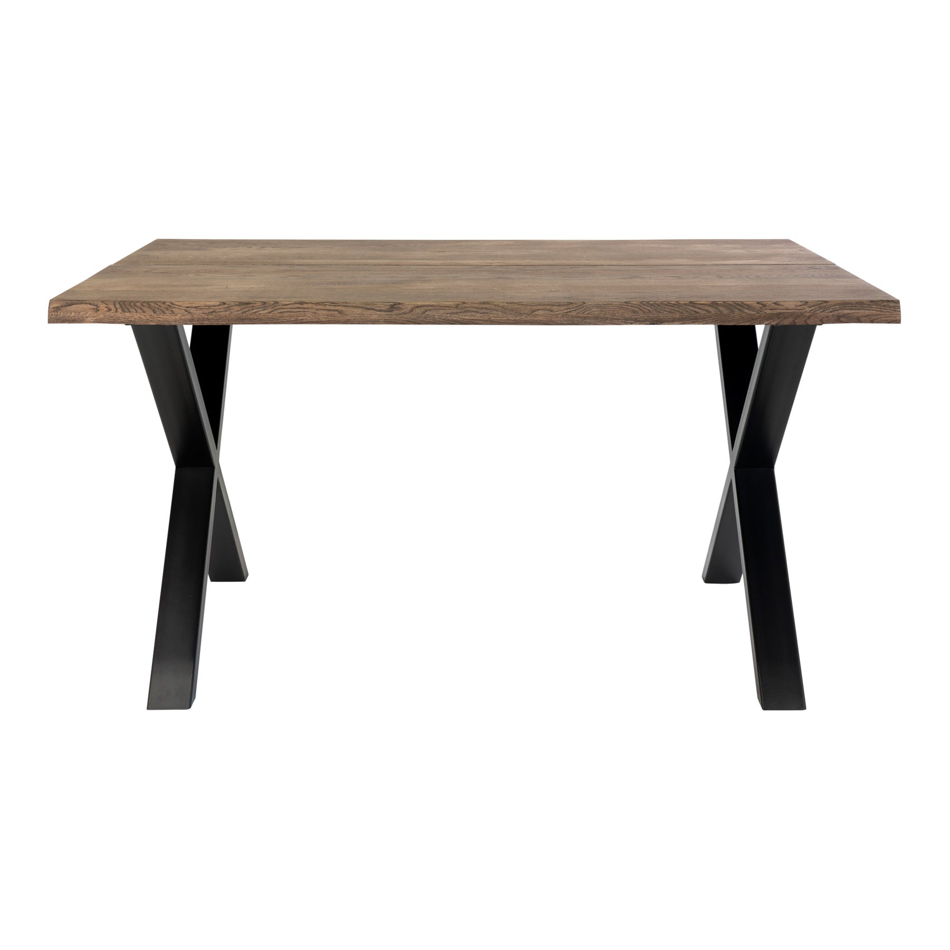 Toulon Spisebord - Spisebord Med Bølget Kant, Egetræ, Smoked, Forberedt Til Tillægsplader<Br>95X140X75 Cm ⎮ 5713917004935 ⎮ 2201490 