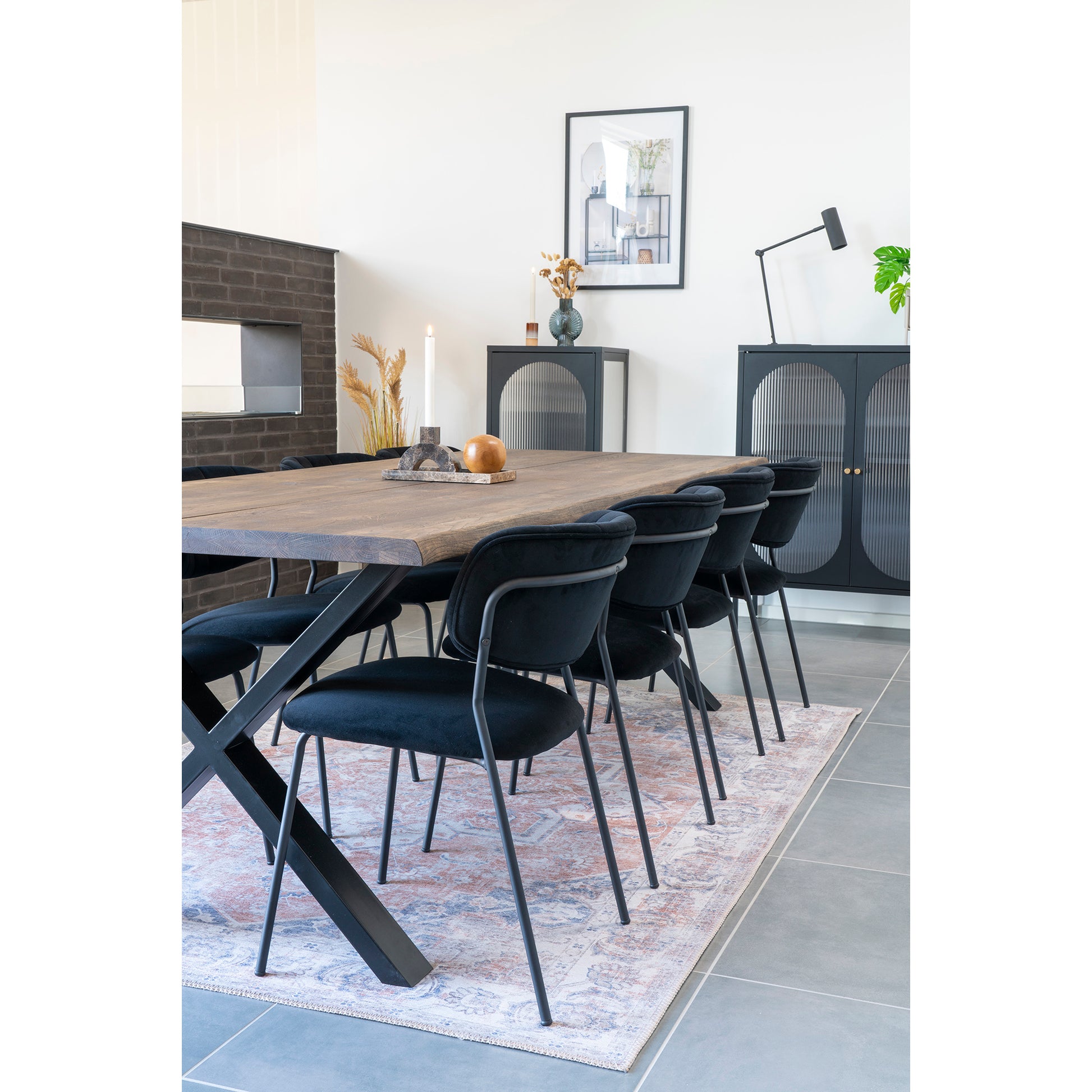 Toulon Spisebord - Spisebord Med Bølget Kant, Egetræ, Smoked, Forberedt Til Tillægsplader 95X240X75 Cm ⎮ 5713917015580 ⎮ 2201550 