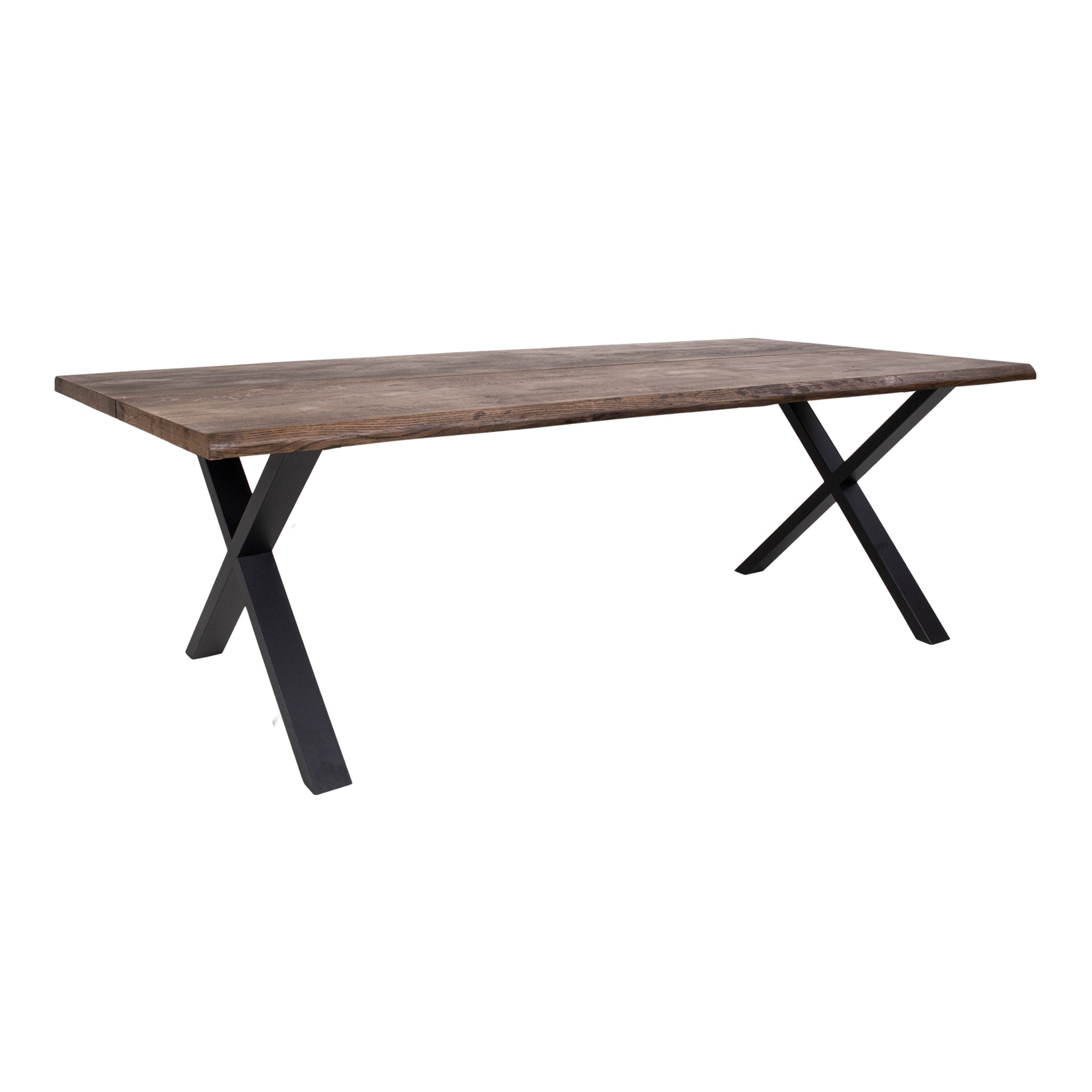 Toulon Spisebord - Spisebord Med Bølget Kant, Egetræ, Smoked, Forberedt Til Tillægsplader 95X240X75 Cm ⎮ 5713917015580 ⎮ 2201550 
