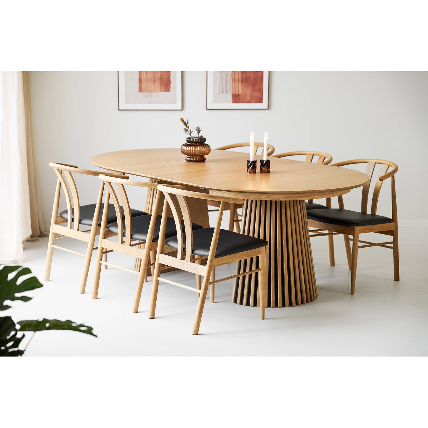 Osaka Spisebord - Spisebord, Egefiner, Natur, Inkl. To Tillægsplader 120X200-250-300X75 Cm ⎮ 5713917043774 ⎮ 2202985 