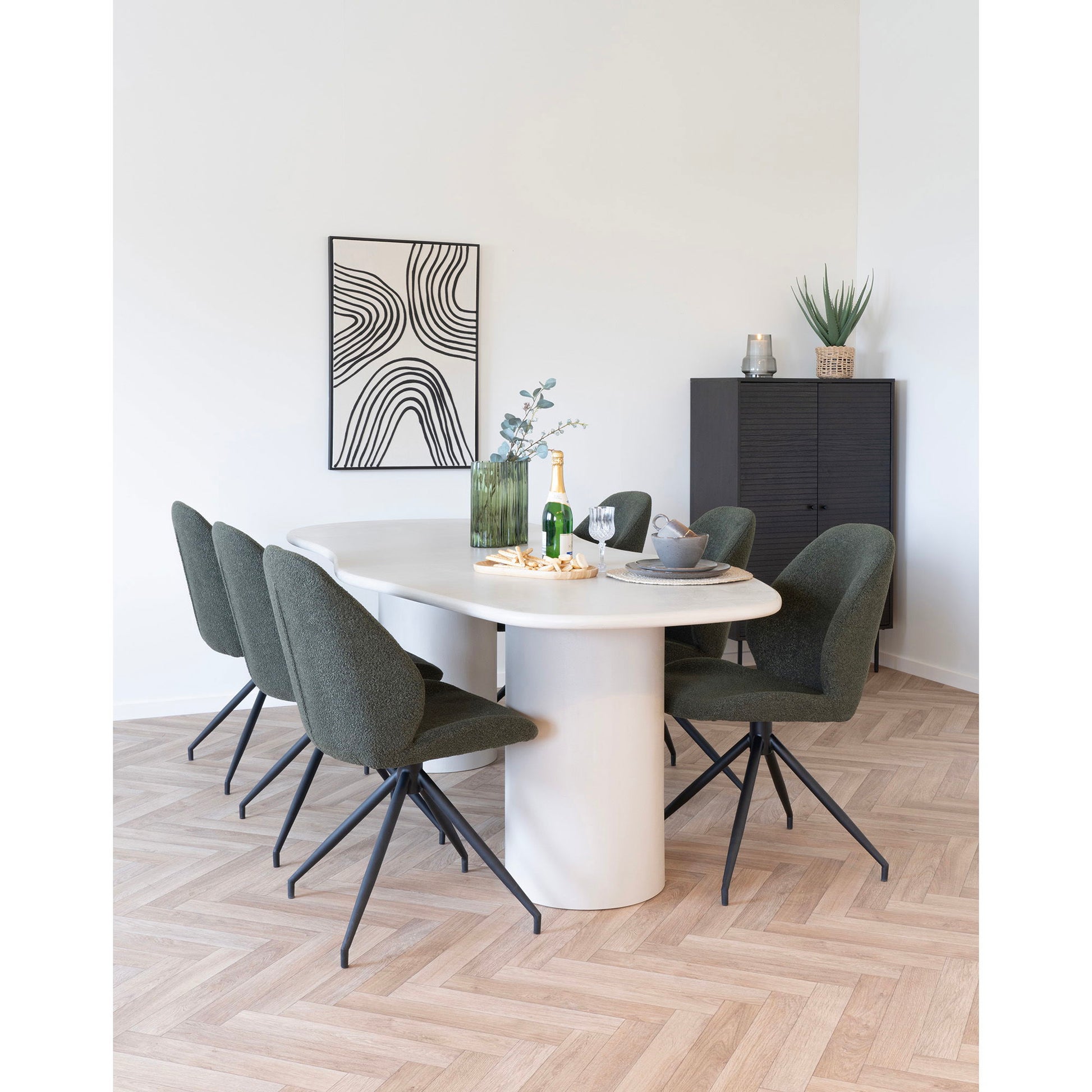 Maranola Spisebord - Spisebord, Cement Look, Beige 96X200X76 Cm ⎮ 5713917035045 ⎮ 2203100 