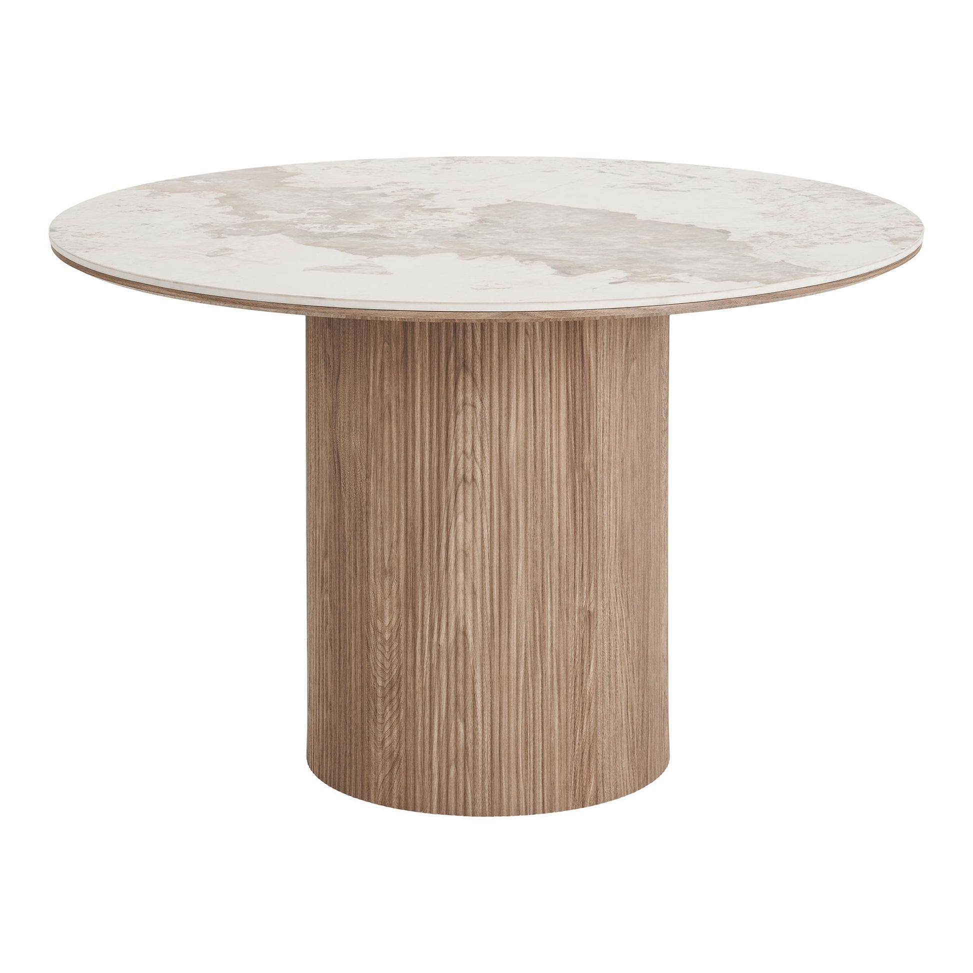 Athens Spisebord - Spisebord, Keramik Bordplade, Hvid, Mørkebrun Ø120X76 Cm ⎮ 5713917038152 ⎮ 2203135 