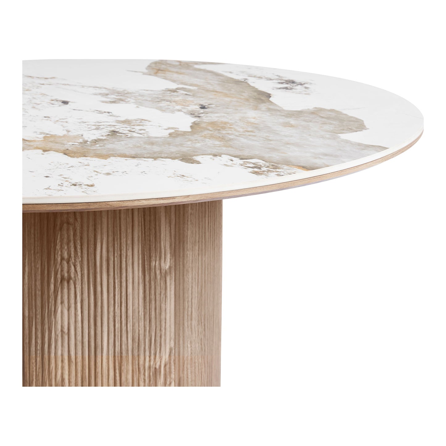 Athens Spisebord - Spisebord, Keramik Bordplade, Hvid/Brun Ø140X76 Cm ⎮ 5713917043699 ⎮ 2203136 