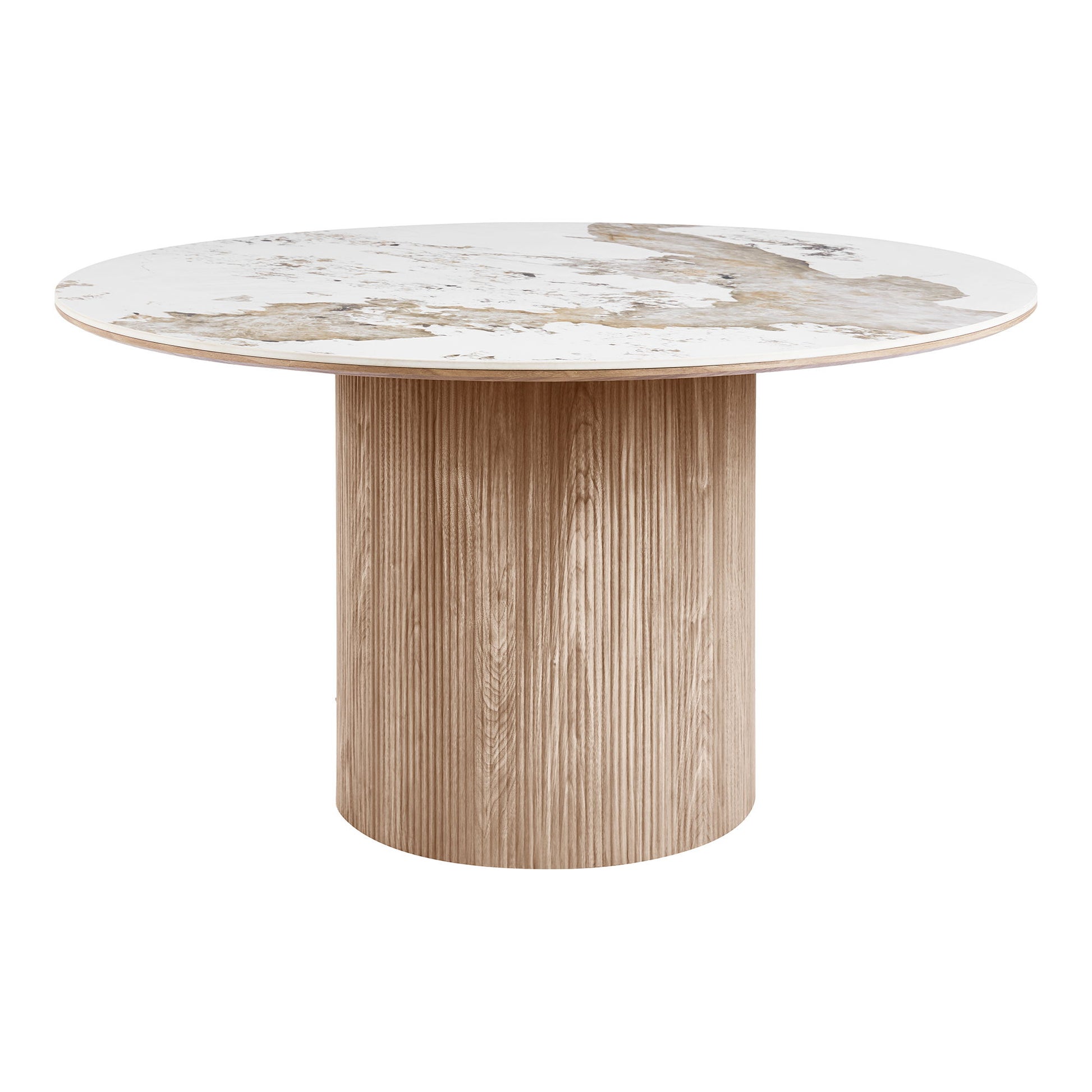 Athens Spisebord - Spisebord, Keramik Bordplade, Hvid/Brun Ø140X76 Cm ⎮ 5713917043699 ⎮ 2203136 