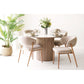 Athens Spisebord - Spisebord, Keramik Bordplade, Hvid/Brun, Inkl. To Tillægsplader Ø120X120-160-200X76 Cm ⎮ 5713917044719 ⎮ 2203138 