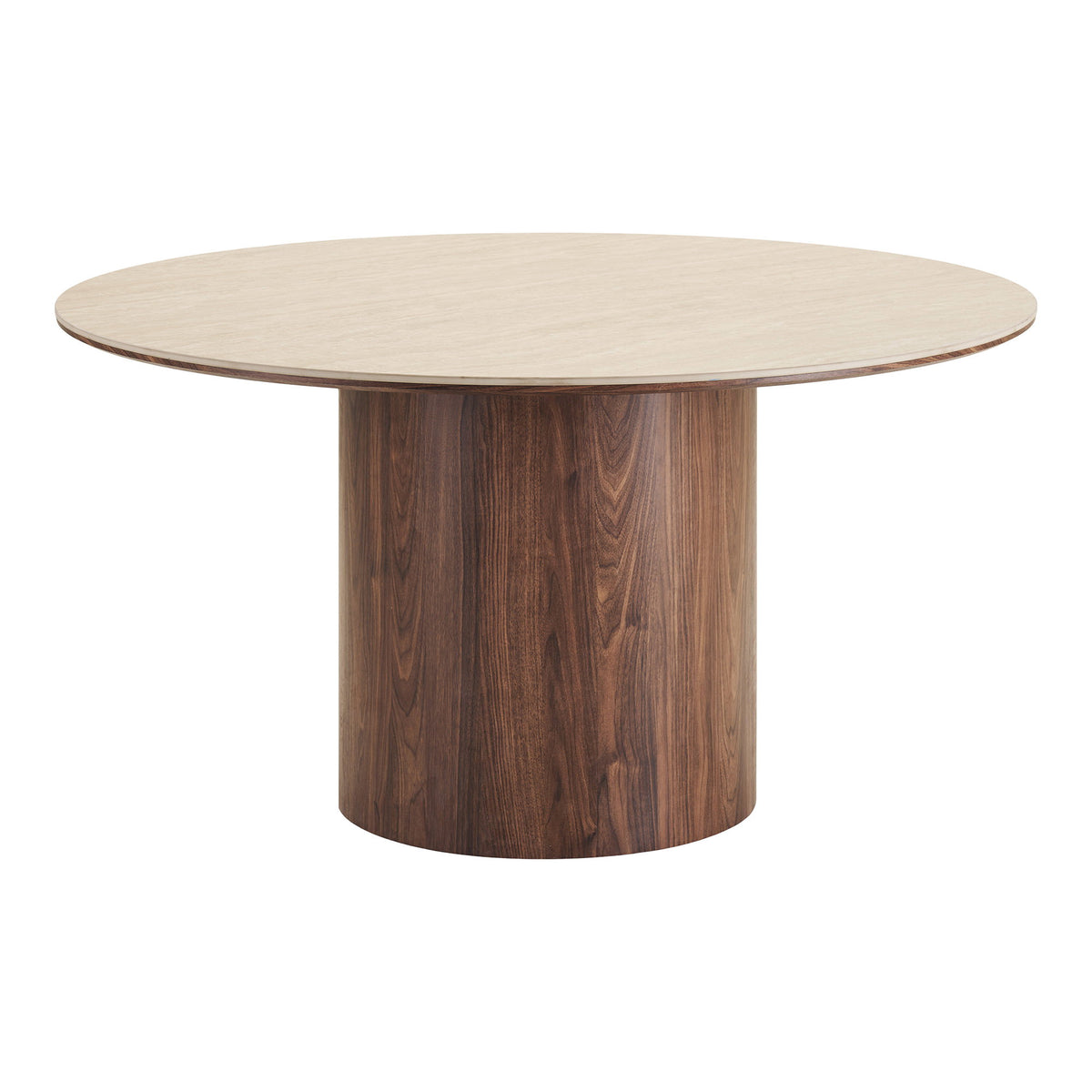 Delphi Spisebord - Spisebord, Keramik Bordplade, Travertin/Mørkebrun Ø140X76 Cm ⎮ 5713917044689 ⎮ 2203145 