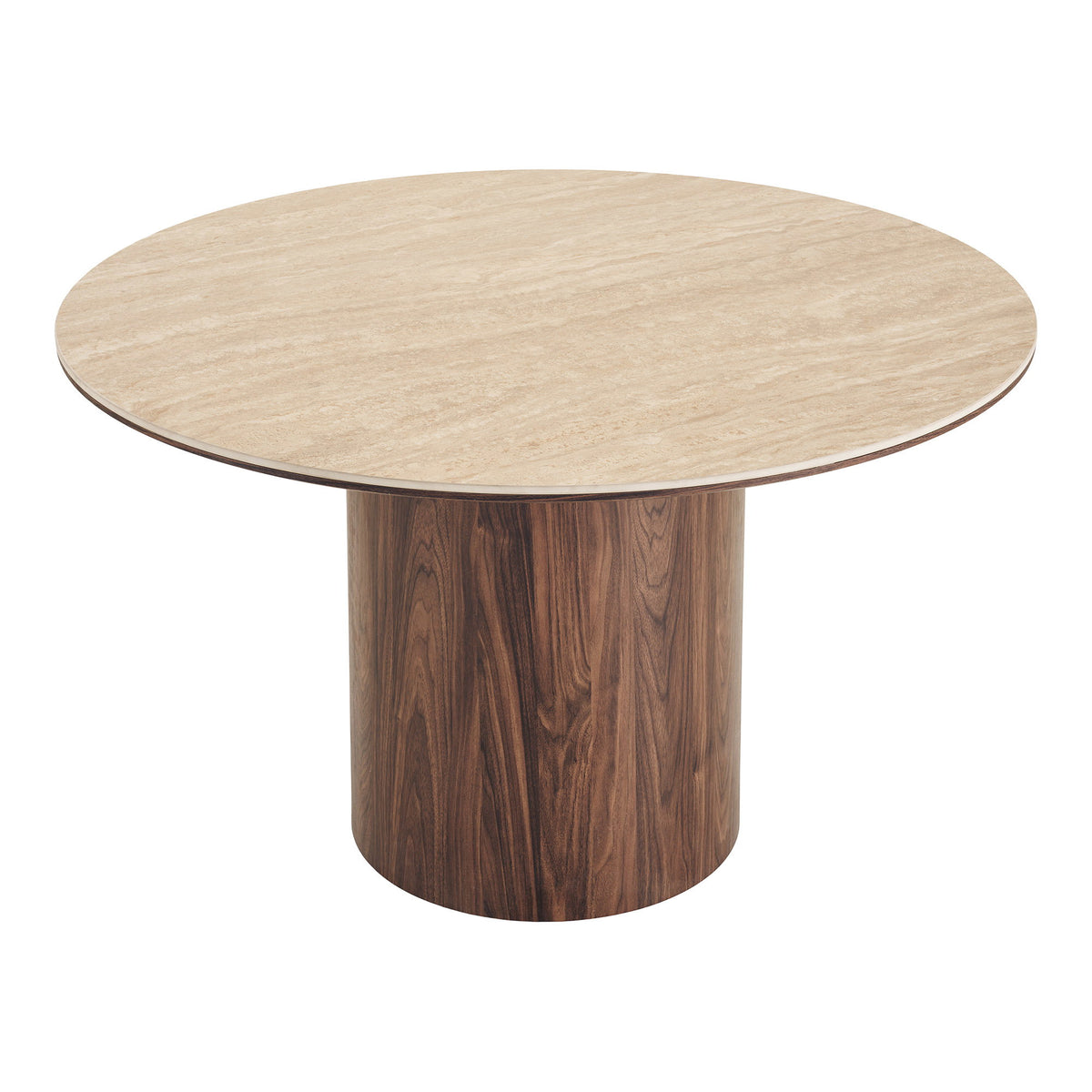 Delphi Spisebord - Spisebord, Keramik Bordplade, Travertin/Mørkebrun Ø120X76 Cm ⎮ 5713917044474 ⎮ 2203146 