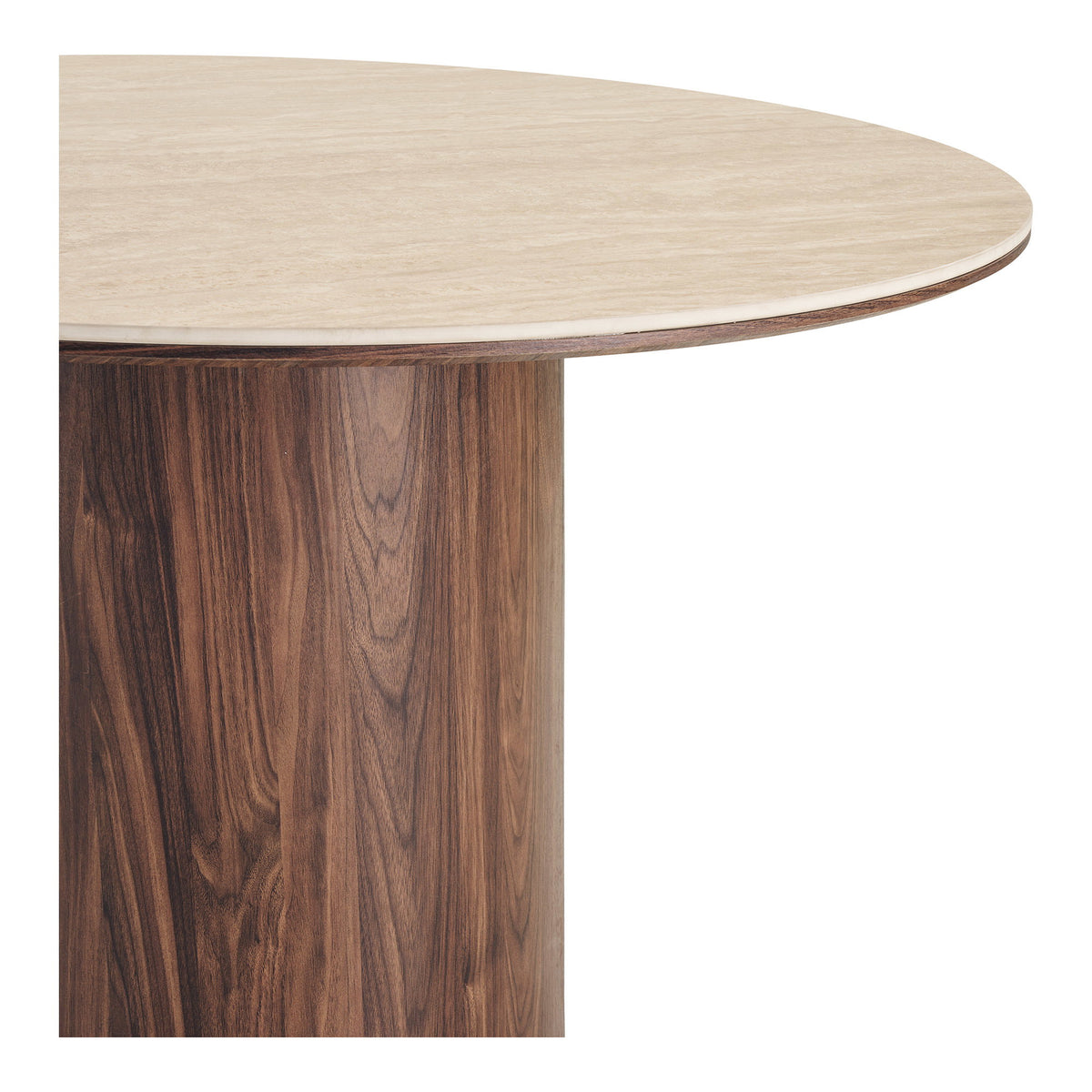 Delphi Spisebord - Spisebord, Keramik Bordplade, Travertin/Mørkebrun Ø120X76 Cm ⎮ 5713917044474 ⎮ 2203146 