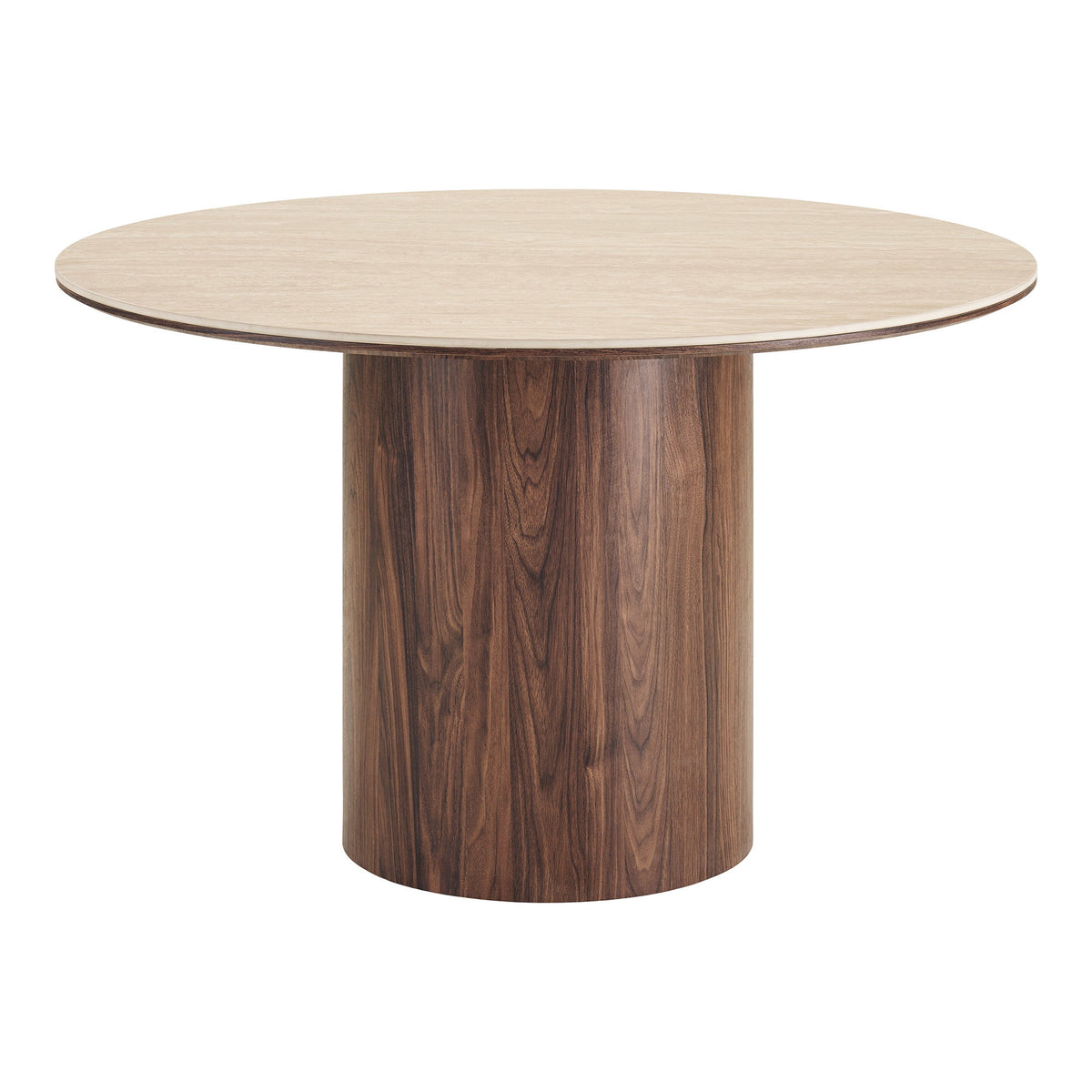 Delphi Spisebord - Spisebord, Keramik Bordplade, Travertin/Mørkebrun Ø120X76 Cm ⎮ 5713917044474 ⎮ 2203146 
