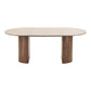 Delphi Spisebord - Spisebord, Keramik Bordplade, Travertin/Mørkebrun, Inkl. To Tillægsplader Ø120X120-160-200X76 Cm ⎮ 5713917044702 ⎮ 2203147