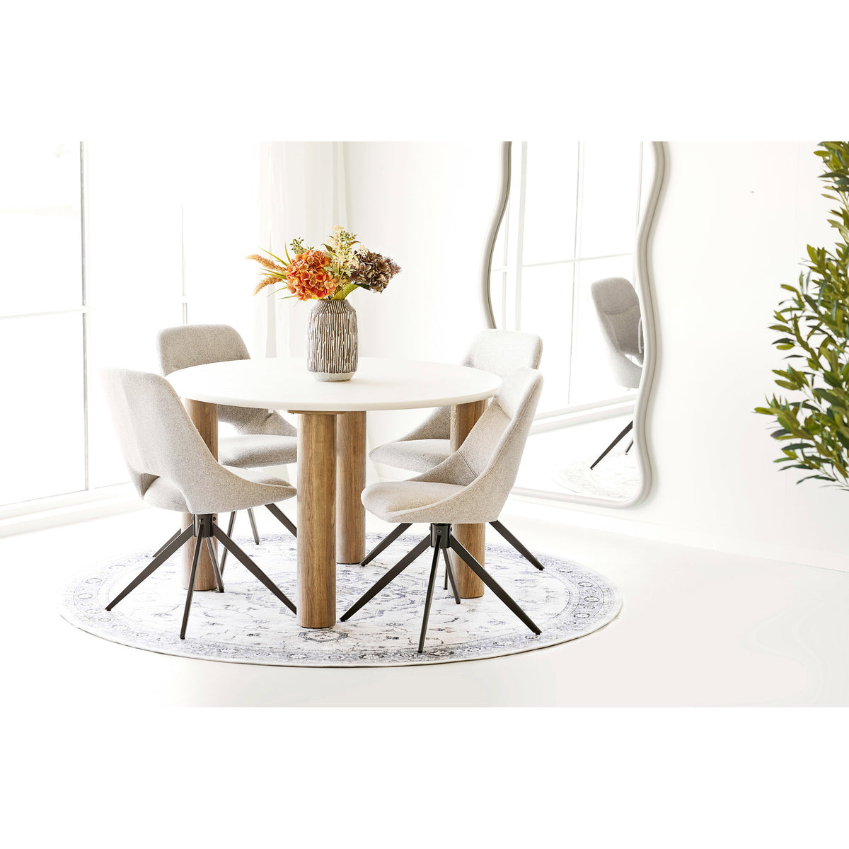 Fondi Spisebord - Spisebord, Cement Look, Sand/Brun Ø120X76 Cm ⎮ 5713917046751 ⎮ 2203153 