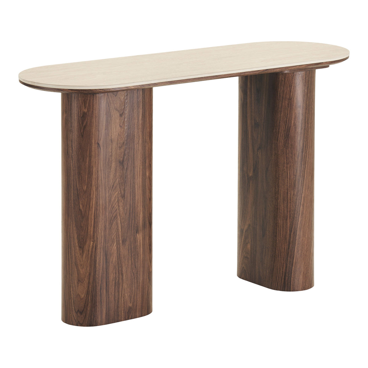 Delphi Konsolbord - Konsolbord, Keramik Bordplade, Travertin/Mørkebrun 40X120X78 Cm ⎮ 5713917044467 ⎮ 2301083 