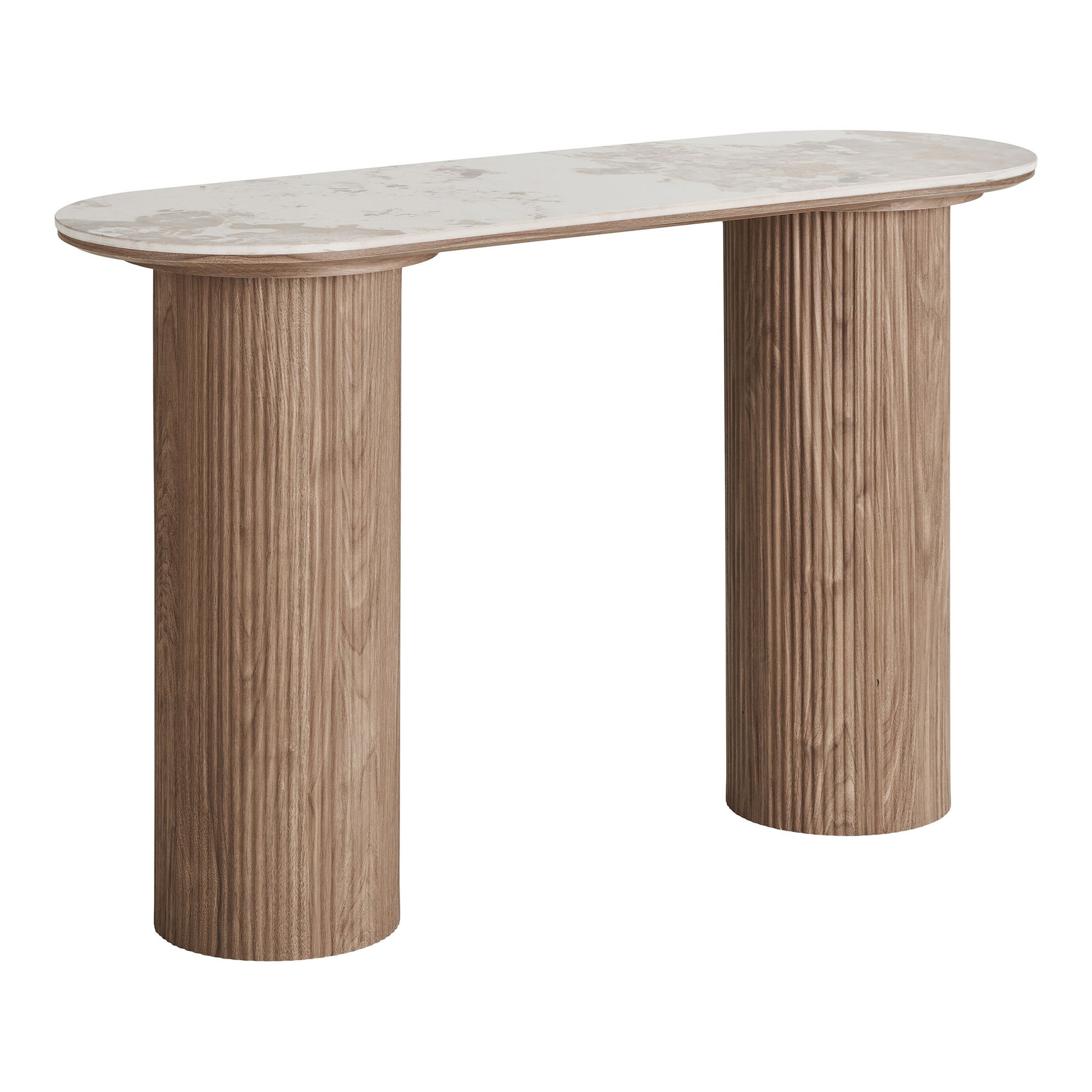 Athens Konsolbord - Konsolbord, Keramik Bordplade, Hvid, Mørkebrun 40X120X78 Cm ⎮ 5713917038145 ⎮ 2301085 