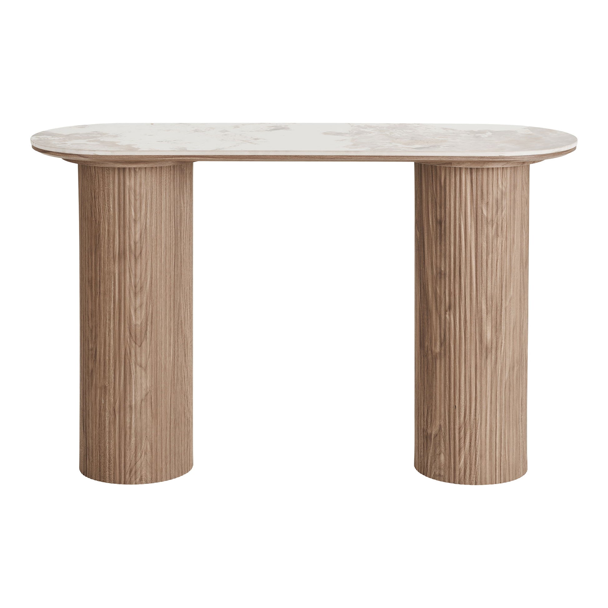 Athens Konsolbord - Konsolbord, Keramik Bordplade, Hvid, Mørkebrun 40X120X78 Cm ⎮ 5713917038145 ⎮ 2301085 