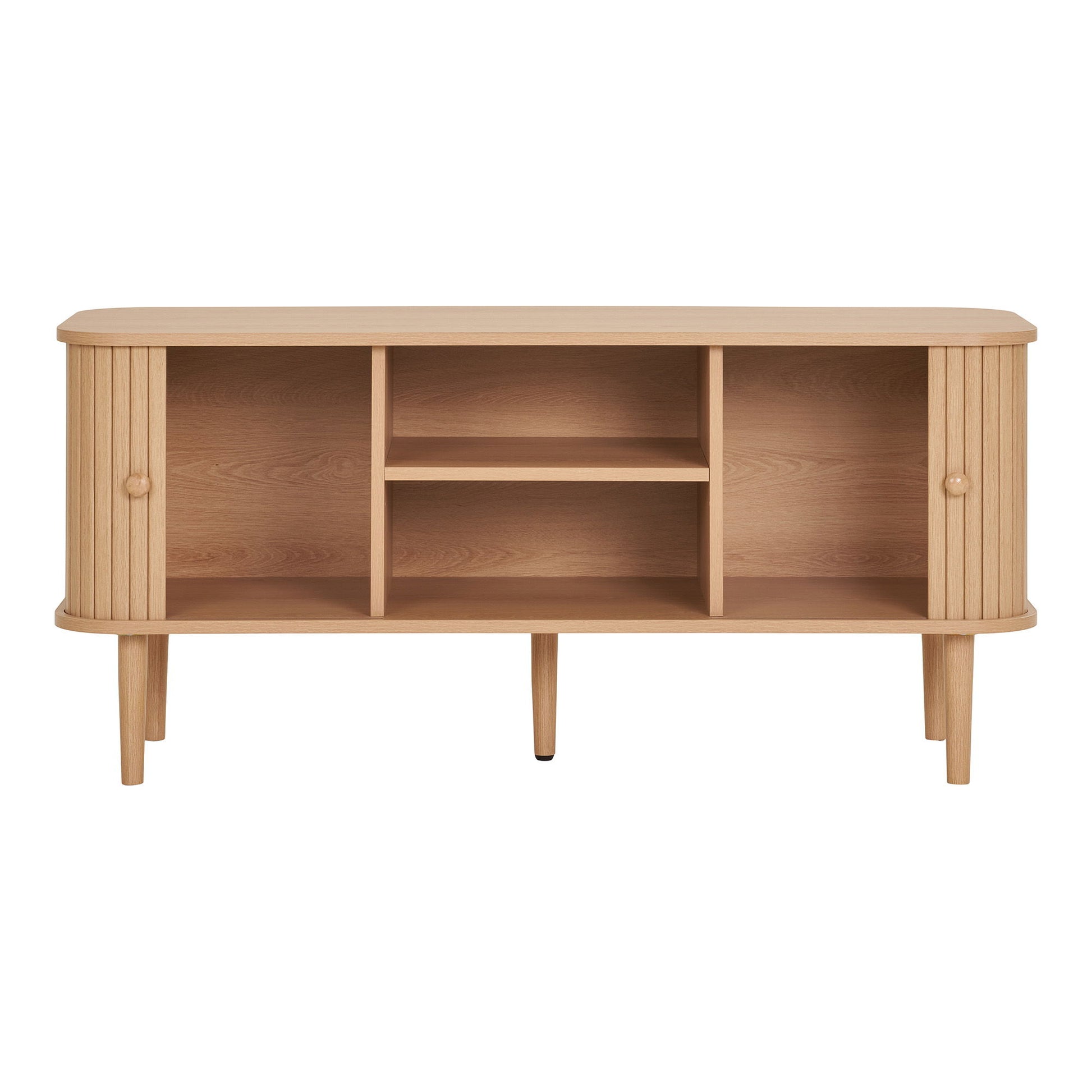 Nikko Tv-Bænk - Tv-Bænk, 2 Låger, Natur 113X40X52 Cm ⎮ 5713917031788 ⎮ 2502000 