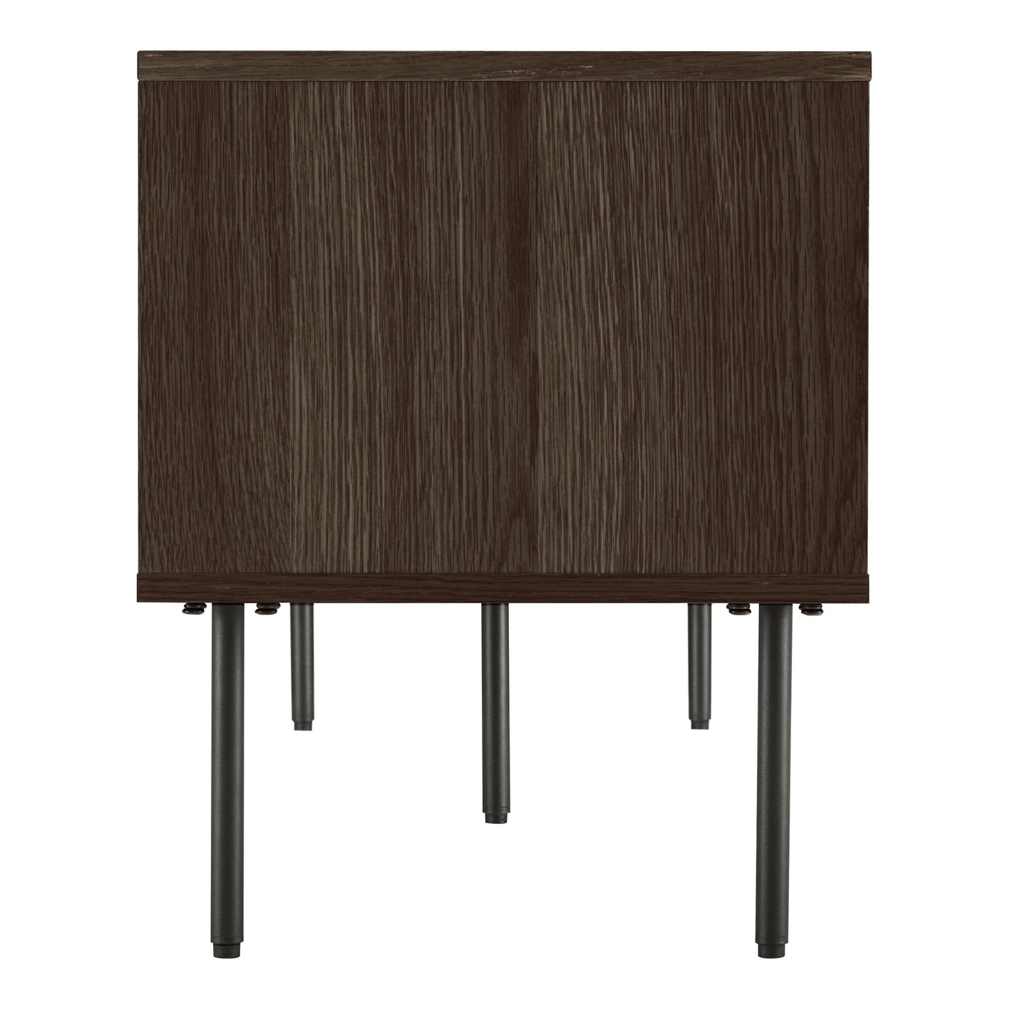 Kyoto Tv-Bænk - Tv-Bænk, 2 Låger, 2 Hylder, Egefiner, Smoked, Sorte Metalben 150X40X50 Cm ⎮ 5713917032457 ⎮ 2502011 