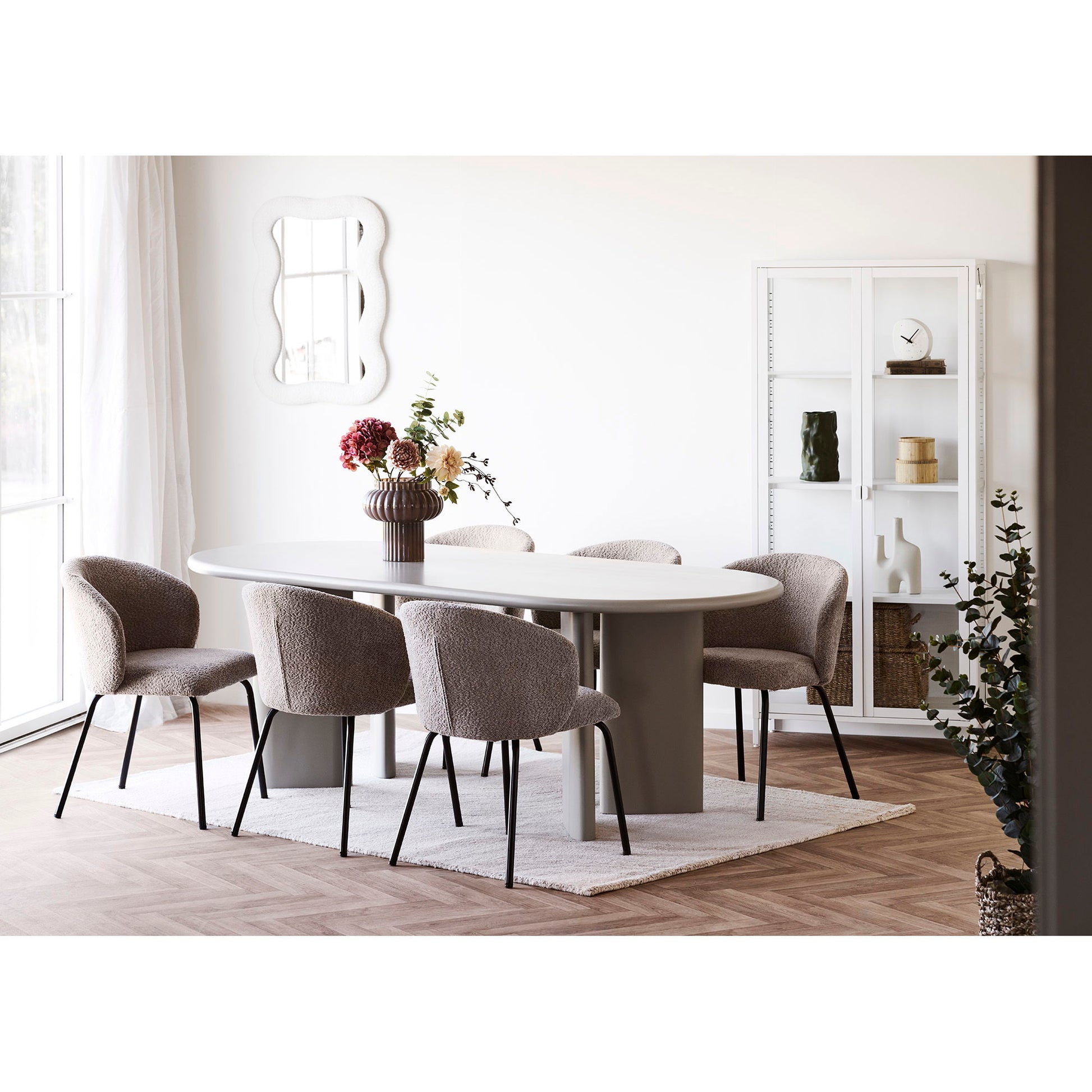 Brisbane Vitrineskab - Vitrineskab, 2 Glaslåger, Stål, Hvid 80X35X175 Cm ⎮ 5713917031443 ⎮ 3001041 