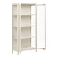 Brisbane Vitrineskab - Vitrineskab, 2 Glaslåger, Stål, Off White 80X35X175 Cm ⎮ 5713917045723 ⎮ 3001081 