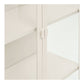 Brisbane Vitrineskab - Vitrineskab, 2 Glaslåger, Stål, Off White 80X35X175 Cm ⎮ 5713917045723 ⎮ 3001081 