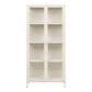 Brisbane Vitrineskab - Vitrineskab, 2 Glaslåger, Stål, Off White 80X35X175 Cm ⎮ 5713917045723 ⎮ 3001081 