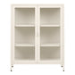 Brisbane Vitrineskab - Vitrineskab, 2 Glaslåger, Stål, Off White 80X40X101 Cm ⎮ 5713917045730 ⎮ 3001082 