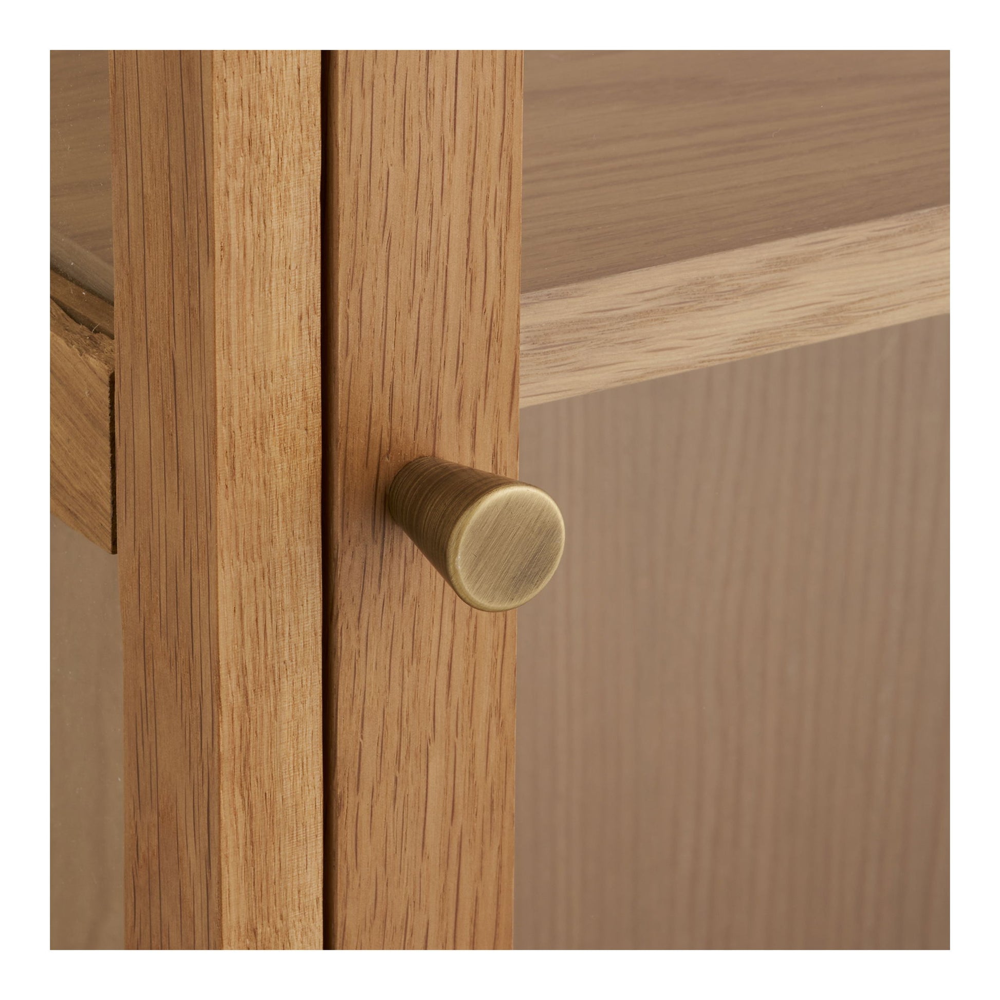 Zamora Væghængt Vitrine - Væghængt Vitrine, Eg/Egefiner/Hærdet Glas, Natur 20X40X60 Cm ⎮ 5713917040582 ⎮ 3001503 