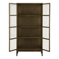 Zamora Vitrineskab - Vitrineskab, 2 Glaslåger, 3 Hylder, Eg/Egefiner/Hærdet Glas, Mørkebrun 40X90X180 Cm ⎮ 5713917047123 ⎮ 3001600