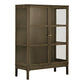 Zamora Vitrineskab - Vitrineskab, 2 Glaslåger, 2 Hylder, Eg/Egefiner/Hærdet Glas 40X90X126 Cm ⎮ 5713917047185 ⎮ 3001601