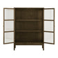 Zamora Vitrineskab - Vitrineskab, 2 Glaslåger, 2 Hylder, Eg/Egefiner/Hærdet Glas 40X90X126 Cm ⎮ 5713917047185 ⎮ 3001601