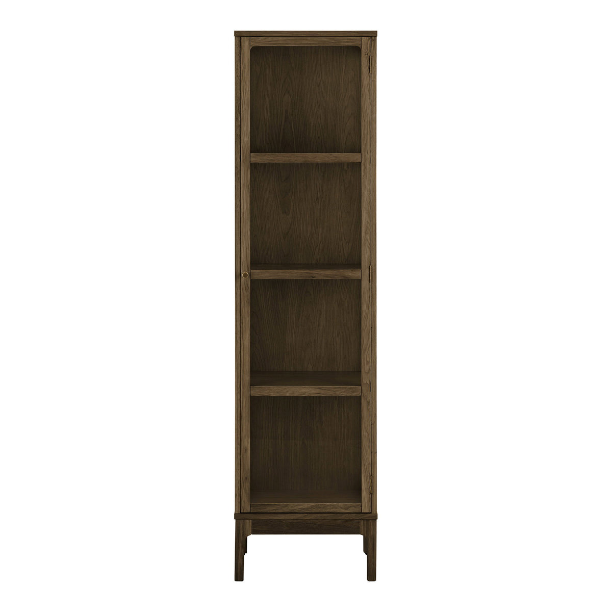 Zamora Vitrineskab - Vitrineskab, 1 Glaslåge, Eg/Egefiner/Hærdet Glas 47X40X180 Cm ⎮ 5713917047253 ⎮ 3001602